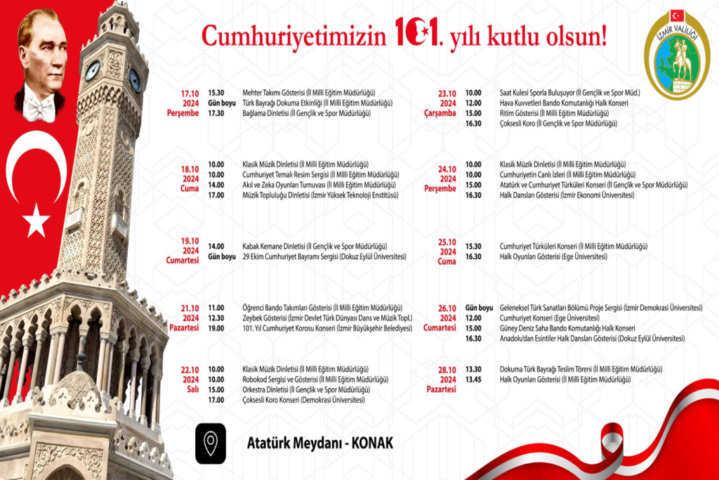 Cumhuriyetimizin 101. Yılı Etkinlikleri